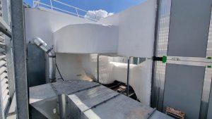 Gaine de ventilation calorifugée sur terrasse technique